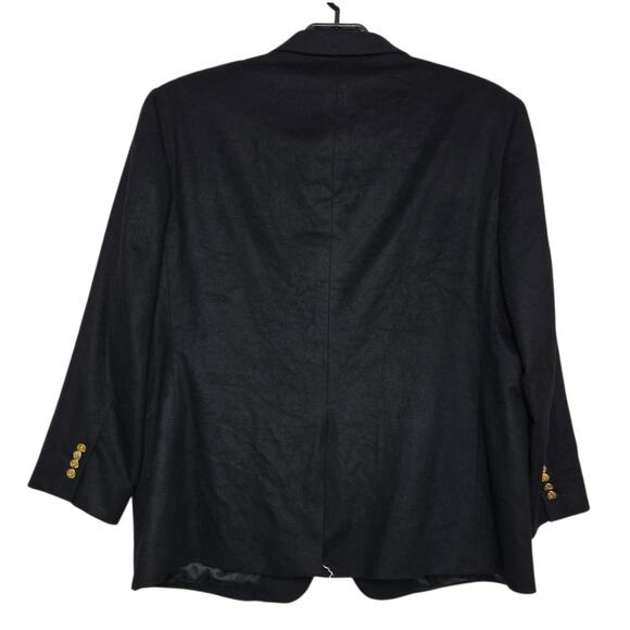 Jos A Bank Black Cashmere Sport Coat Blazer Jacket Size 48S Two Button - Picture 2 of 6
